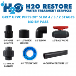 4 / 3 / 2 Stages No Bypass Water Filter Grey PVC Fittings Accessories for Water Filter Installation / Water Filtration / Water Filter / Laundry Filter / Water Station Filter / Grey Fittings Only