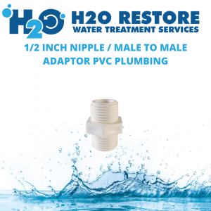 1 pc of 1/2" Male to Male White Nipple Ideal for Water Filter Housing Connection