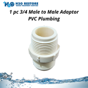 1 pc of 3/4" Male to Male White Nipple Ideal for Water Filter Housing Connection